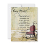 Small Royal Chair with Branches invitations