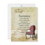Small Royal Chair with Crown invitations