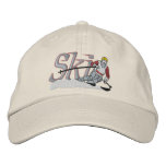 Small Ski Scene embroidered hats
