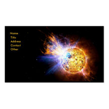 Small Star Large Flare Business Card Template