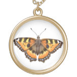 Small Tortoiseshell Vanessa Butterfly Necklace