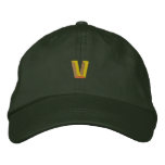 Small V embroidered hats