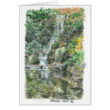 Small waterfall greeting card