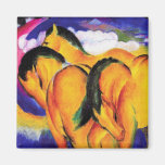 Small Yellow Horses by Franz Maarc Refrigerator Magnets