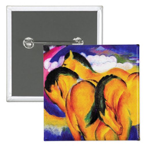 Small Yellow Horses by Franz Marc Buttons