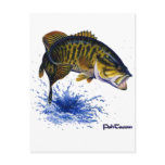 Smalluth Bass leaping Postcard