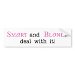 Smart and Blonde - Bumper Sticker bumper stickers