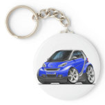 Smart Blue Car keychains