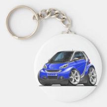 Smart Blue Car Keychain
