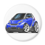 Smart Blue Car magnets