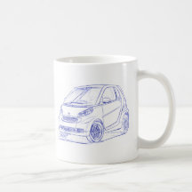Smart fortwo sketch coffee mug