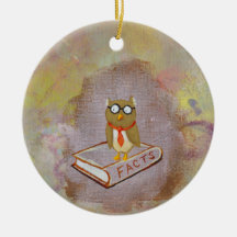 Smart owl art legal facts fun unique art painting ornaments