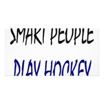 Smart People Play Hockey Personalised Photo Card