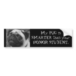 Smart Pug bumper stickers