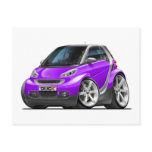 Smart Purple Car postcards
