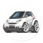 Smart White Car stickers