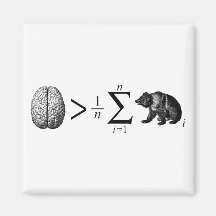 Smarter Than The Average Bear Refrigerator Magnets