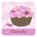 Smartie Cupcake Thank You stickers