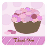 Smartie Cupcake Thank You stickers