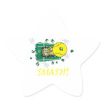 smash tennis ball ripping thru sticker