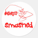 Smashed - A Red Crashed Car Sticker