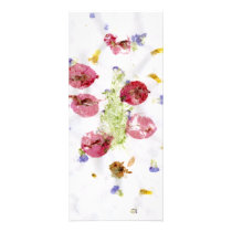 Smashed flowers craft, bougie red and green