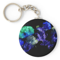 Smashed Flowers Design, Black back glowing Key Chains