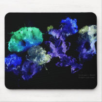 Smashed Flowers Design, Black back glowing Mousepads