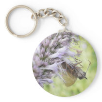 Smell The Flowers – Skipper Butterfly on Agastache Keychains