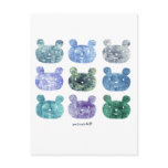 smile bear cool light blue