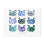 smile bear cool light blue