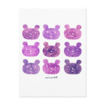 smile bear light purple