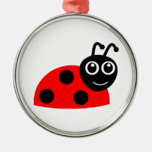 "Smile Face Ladybug" Ornament