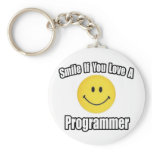 Smile If You Love a Programmer keychains