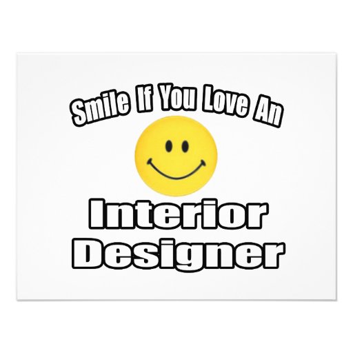 Smile If You Love An Interior Designer Personalized Invitations