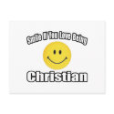 Smile If You Love Being Christian postcards