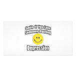 Smile If You Love Someone Battling Depression photo cards