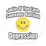 Smile If You Love Someone Battling Depression stickers