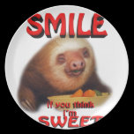 smile if you think i'm sweet plates