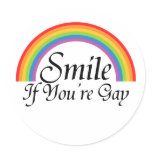 Smile if you're gay stickers