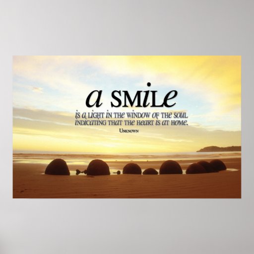 Smile Inspirational Poster Print