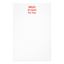 SMILE! It's Good For You. Red. Stationery