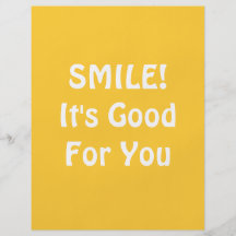 SMILE! It's Good For You. Yellow. Flyer Design