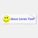 Smile Jesus Loves You Bumper Sticker