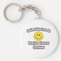 Smile...Love an Ovarian Cancer Survivor Key Chain