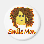 Smile Mon Fire Rasta Smiley Face Magnets