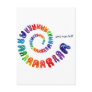 smile rabbits spiral rainbow はがき