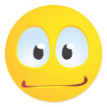 Smile Round Stickers