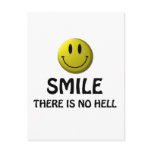 Smile, there is no hell. postcards