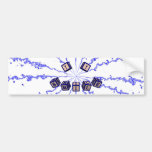 Smile toy blocks in blue bumper stickers